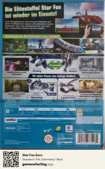 Star Fox Zero Nintendo Wii U, Germany box back