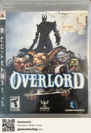 Overlord II PlayStation 3, NTSC box front