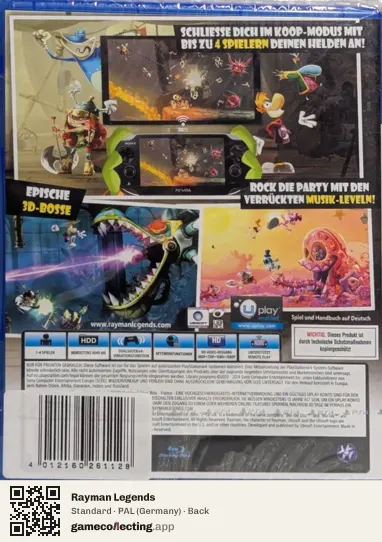 Rayman Legends PlayStation 4, Germany box back