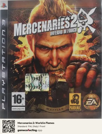 Mercenaries 2: World in Flames PlayStation 3, Italy box front