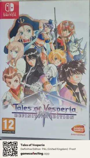 Tales of Vesperia Nintendo Switch, United Kingdom box front