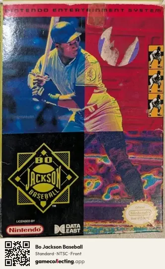 Bo Jackson Baseball Nintendo Entertainment System, NTSC box front
