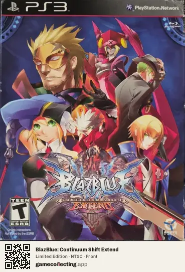 BlazBlue: Continuum Shift Extend PlayStation 3, NTSC box front