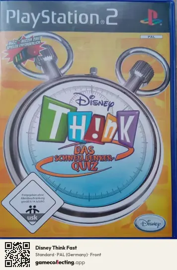 Disney Think Fast PlayStation 2, Germany box front