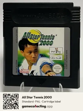 All Star Tennis 2000 Game Boy Color, PAL cartridge label