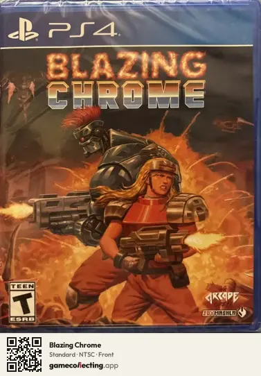Blazing Chrome PlayStation 4, NTSC box front