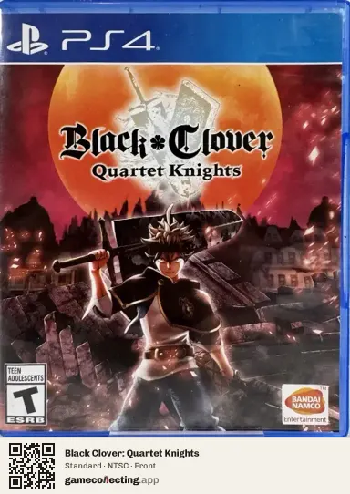 Black Clover: Quartet Knights PlayStation 4, NTSC box front