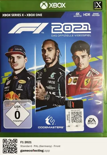 F1 2021 Xbox Series X, Germany box front