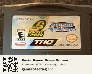Rocket Power: Dream Scheme Game Boy Advance, NTSC cartridge label
