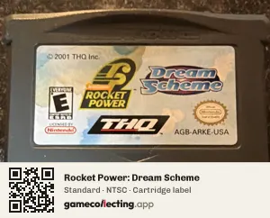 Rocket Power: Dream Scheme Game Boy Advance, NTSC cartridge label