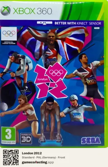 London 2012 Xbox 360, Germany box front