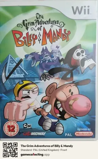 The Grim Adventures of Billy & Mandy Nintendo Wii, United Kingdom box front