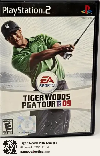 Tiger Woods PGA Tour 09 PlayStation 2, NTSC box front