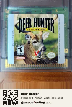 Deer Hunter Game Boy Color, NTSC cartridge label