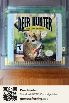 Deer Hunter Game Boy Color, NTSC cartridge label