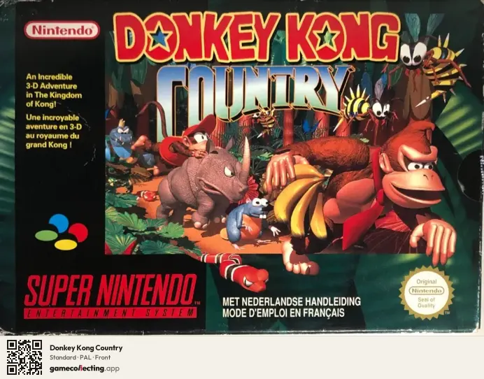Donkey Kong Country Super Nintendo Entertainment System, PAL box front