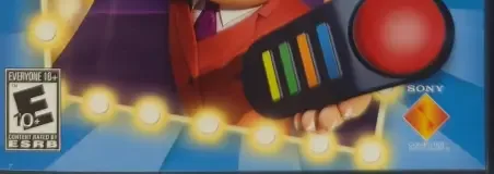 Buzz! The Mega Quiz, the ESRB box on its front