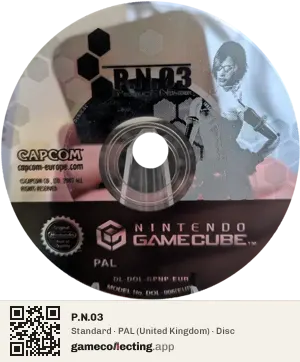 P.N.03 Nintendo GameCube, PAL disc