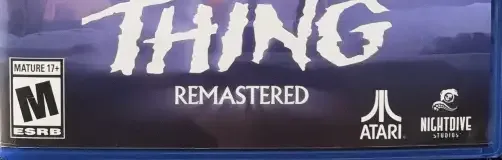 The Thing: Remastered, the ESRB box on its front