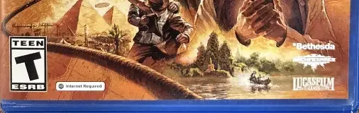 Indiana Jones and the Great Circle, the ESRB box on its front