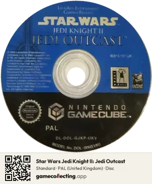 Star Wars Jedi Knight II: Jedi Outcast Nintendo GameCube, PAL disc