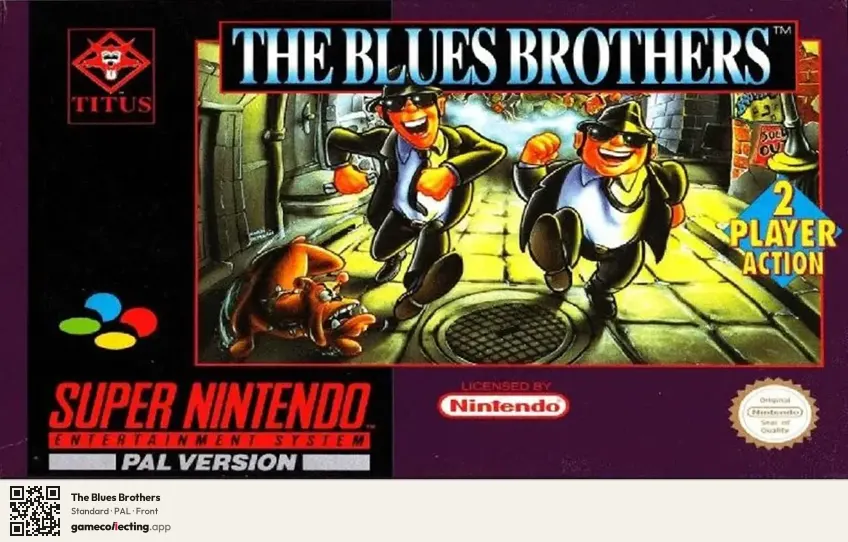 The Blues Brothers Super Nintendo Entertainment System, PAL box front