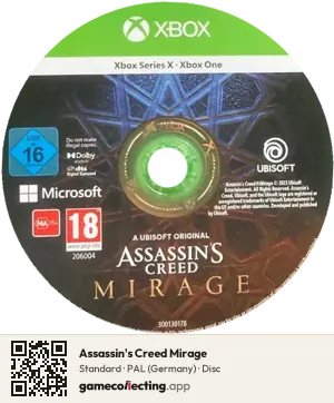 Assassin's Creed Mirage Xbox Series X, PAL disc