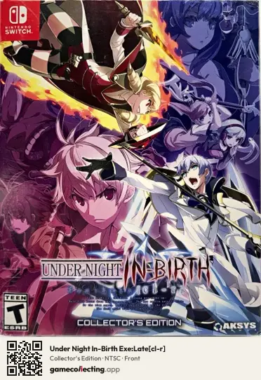 Under Night In-Birth Exe:Late[cl-r] Nintendo Switch, NTSC box front