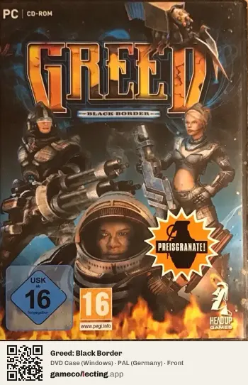 Greed: Black Border Computer, Germany box front