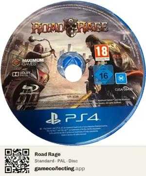 Road Rage PlayStation 4, PAL disc