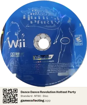 Dance Dance Revolution Hottest Party Nintendo Wii, NTSC disc
