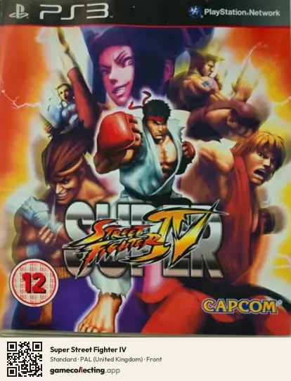 Super Street Fighter IV PlayStation 3, United Kingdom box front