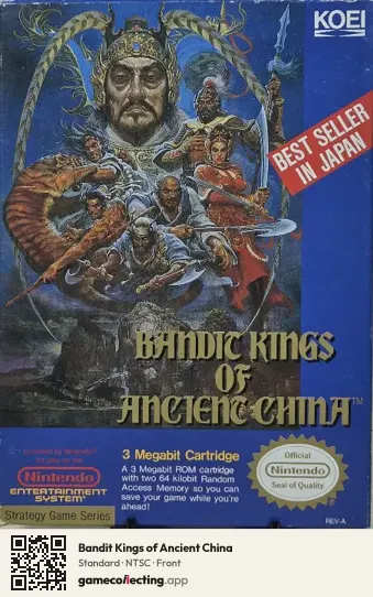 Bandit Kings of Ancient China Nintendo Entertainment System, NTSC box front