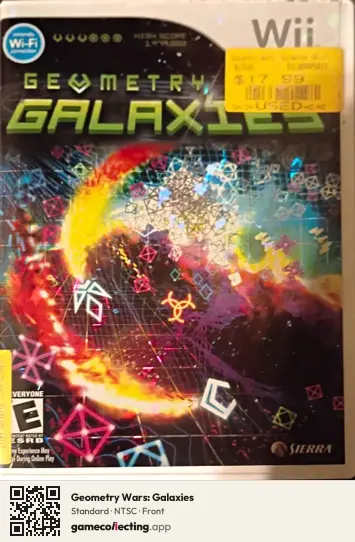 Geometry Wars: Galaxies Nintendo Wii, NTSC box front