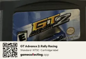 GT Advance 2: Rally Racing Game Boy Advance, NTSC cartridge label