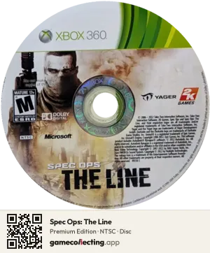 Spec Ops: The Line Xbox 360, NTSC disc