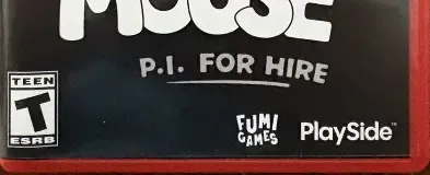 Mouse: P.I. for Hire, the ESRB box on its front