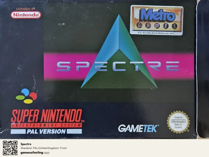 Spectre Super Nintendo Entertainment System, United Kingdom box front