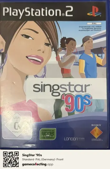 SingStar '90s PlayStation 2, Germany box front