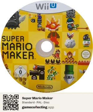 Super Mario Maker Nintendo Wii U, PAL disc