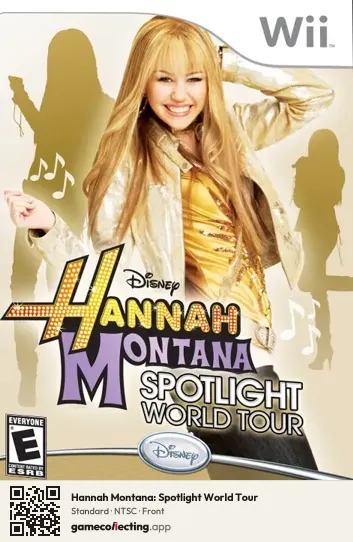 Hannah Montana: Spotlight World Tour Nintendo Wii, NTSC box front