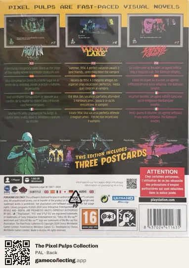 The Pixel Pulps Collection PlayStation 5, PAL box back