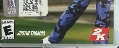 PGA Tour 2K21, the ESRB box on its front