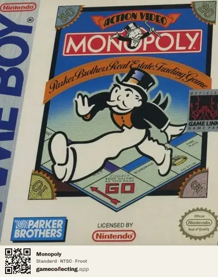 Monopoly Game Boy, NTSC box front