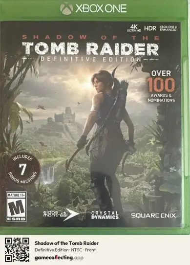 Shadow of the Tomb Raider Xbox One, NTSC box front