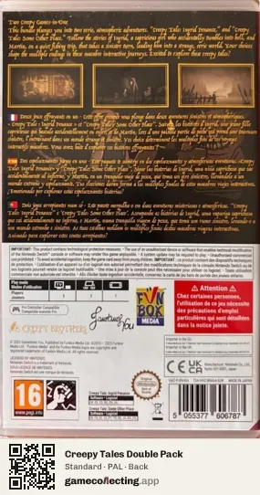 Creepy Tales Double Pack Nintendo Switch, PAL box back