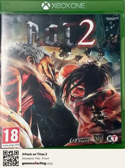 Attack on Titan 2 Xbox One, PAL box front