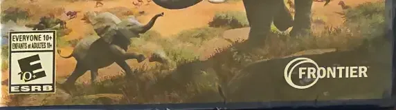 Planet Zoo: Console Edition, the ESRB box on its front