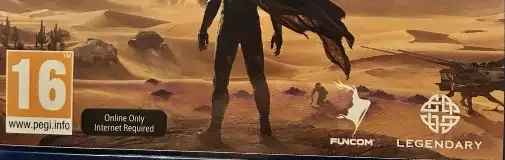 Dune: Awakening, the PEGI square on its front