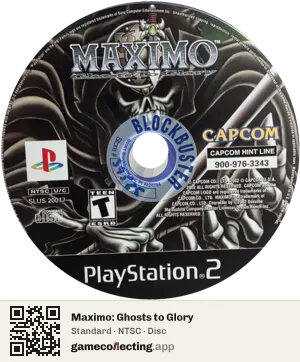 Maximo: Ghosts to Glory PlayStation 2, NTSC disc